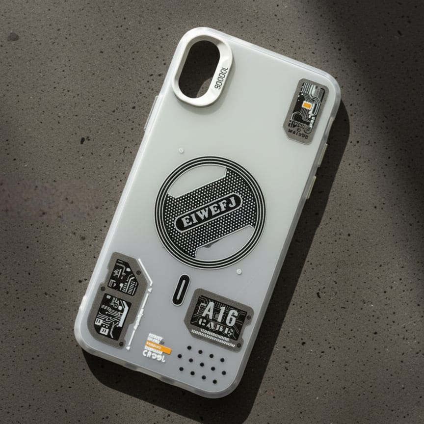 IPhone X - Futuristic Circuit Design Phone Case