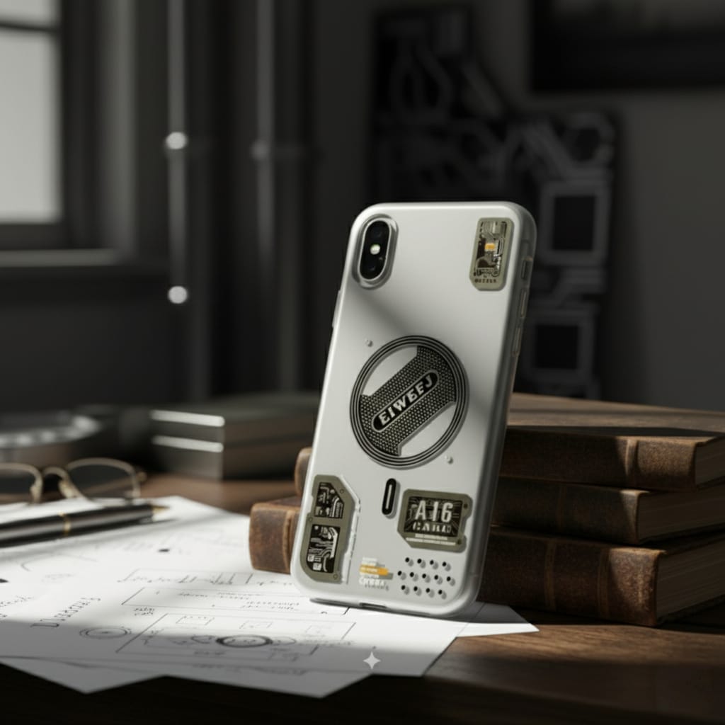IPhone X - Futuristic Circuit Design Phone Case