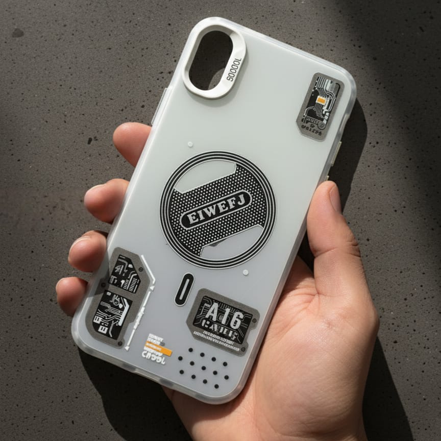 IPhone X - Futuristic Circuit Design Phone Case