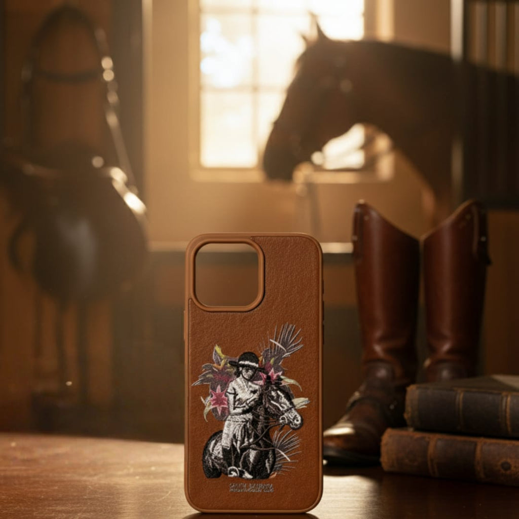 Polo Rider & Floral 3D Premium Design Phone Case - iPhone 15 Pro Max| iPhone 16 Pro Max