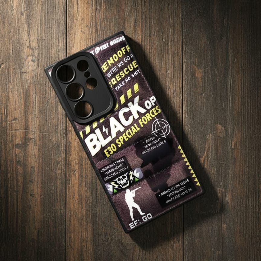 Black OP - Puffer Phone Case - Samsung Galaxy S23 Ultra