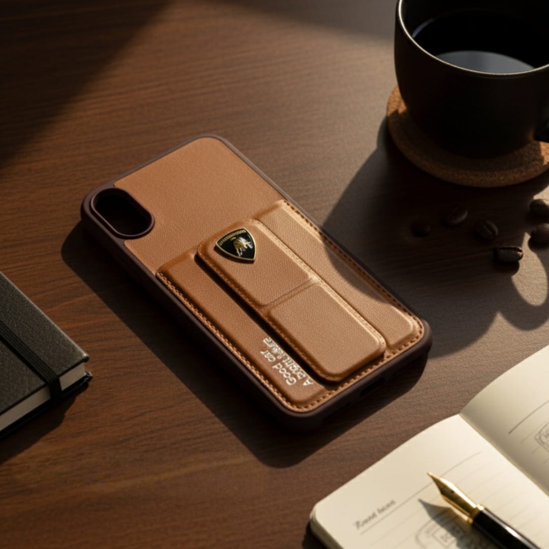 🏷️ Luxury Shield Leather Stand Case for iPhone X | iPhone 14 Pro